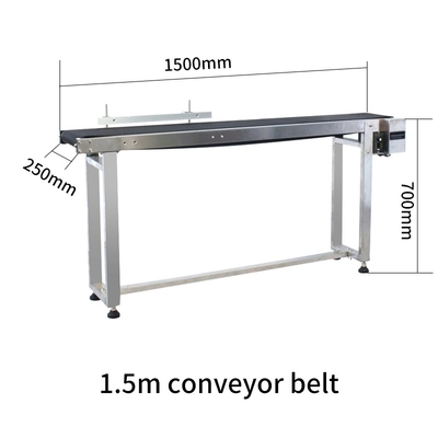 1.5m Length SS Body Material Conveyor Belt Table for Semi-automatic Production Line