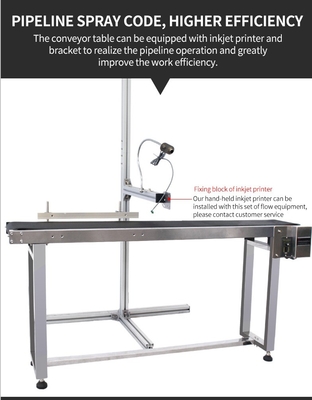 1.5m Length SS Body Material Conveyor Belt Table for Semi-automatic Production Line