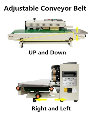 220V/50HZ FR-900 Continuous Band Sealing Machine for Plastic Bag Temperature Range 0-300C