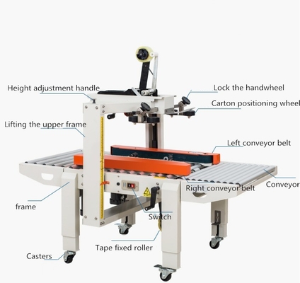 6-12 mm Sealing Width Automatic Top And Bottom Drive Belt Adhesive Tape Sealer Case Box Carton Sealing Machine
