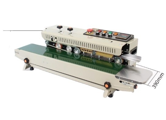 Continuous Band Plastic Bag Sealer for Pouch Sealing on Desktop at 220V/110V Voltage