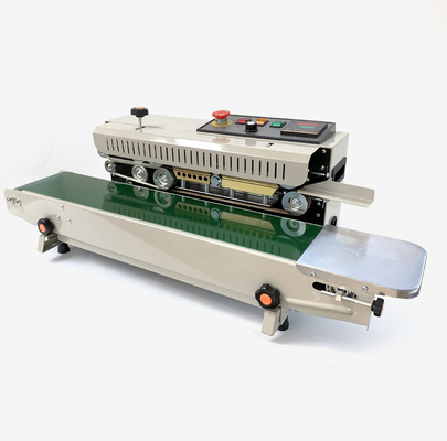 Food Shop Automatic Continuous Band Sealer Machine for Plastic Film Bags Heat Sealing