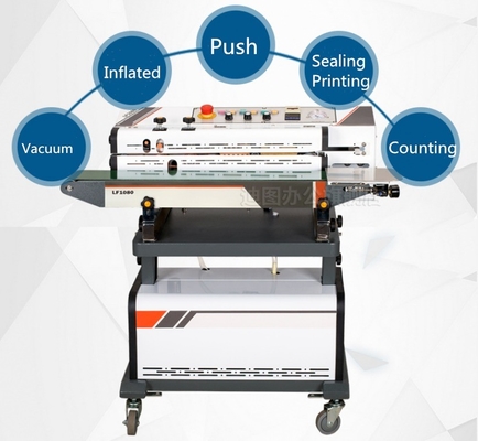 Continuous Vacuum Sealing Machine With Nitrogen Gas Filling Flush Sealing For Medical