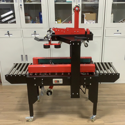 Electric Driven Semi Automatic Case Carton Box Taping Sealer with Sole Universal Wheel
