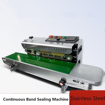 Horizontal Continuous Band Sealing Machine with Iron Gear and 0-300C Temperature Range