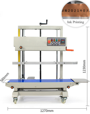 FR-1200V Electric Driven Vertical Continuous Bag Sealing Machine For PE and Thick Bags