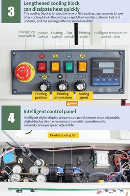 Electric Driven 40 KG Continuous Vertical Bag Sealing Machine Band Sealer