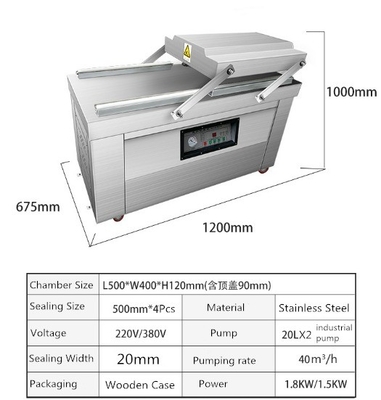 Seafood Delicatessens Rice Brick Vacuum Packing Machine for Plastic Bag Packaging