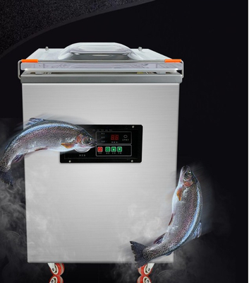 900W Vacuum Pump Meat Vacuum Packaging Machine with L380*W400*H140mm Chamber Size