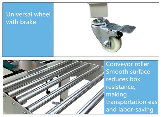 Professional Commercial Carton Box Sealer with Adjustable Height and Caster Movement