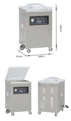 Stainless Steel Industrial Single Chamber Vacuum Packaging Machine with 2 Sealing Bars