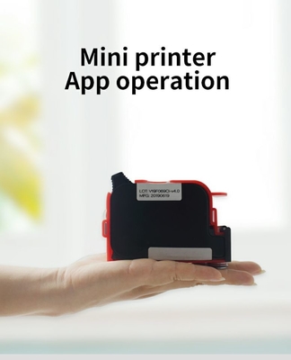 12.7 mm Printing Height Mini Handheld Bottle Inkjet Printer for Paper Material