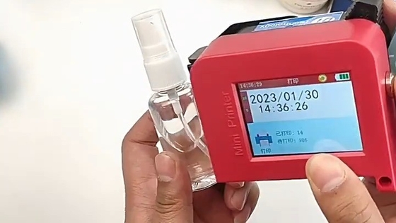 Mini Handheld Inkjet Bottle Printing Machine for 12mm Printing Height and 240*120*97mm