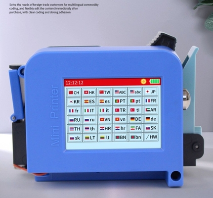 Expiry Date Logo Portable Printer Machine 2-12.7mm Height Red Ink 50M/MIN Print Speed