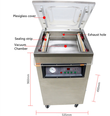 Garment Shops Single Chamber Vacuum Sealer with Electric Drive and CE Certification