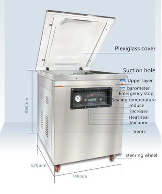 Garment Shops Single Chamber Vacuum Sealer with Electric Drive and CE Certification