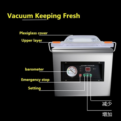 DZ-260 Household Desktop Small Food Vacuum Packaging Machine Chamber Size L390*W285*H90mm