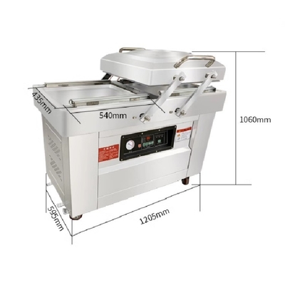 Electric Double Chamber Vacuum Packaging Sealer For Fish Steak 10 mm Sealing Width