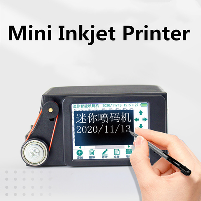 Curved Surface Handheld Inkjet Printer with 12.7mm Editing Screen Print Speed 50M/MIN