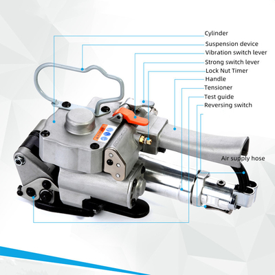 Powerful Pneumatic Strapping Tool for Carton Box 13-19mm PP Strapping Multi-function