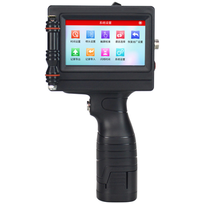 Black Eco Solvent Handheld Printer 600dpi for English Number Qr Bar Code Expire Date