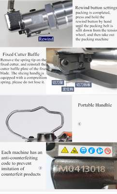 Portable Pneumatic Strapping Tool for PP PET Straps Separate Strap Design
