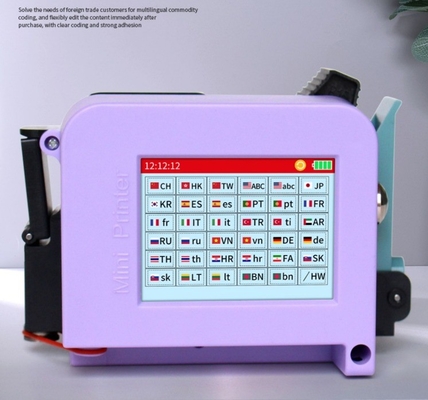 Portable Handheld Inkjet Printer with Mini Intelligent Operation 105*72*49 Dimensions