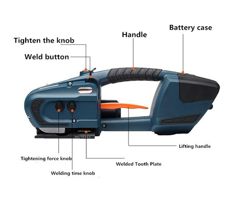 2-5s Welding Time Semi Automatic Electric Battery Powered Wrapping Tools for PP and PET
