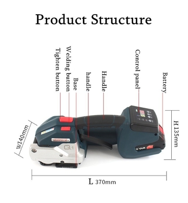 Automatic One Key Handheld Wrapping Machine For PP PET Straps Driven by Electricity