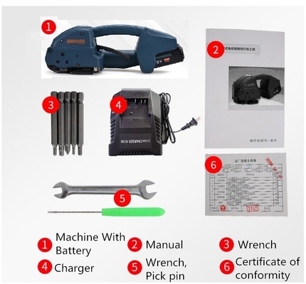 High Tension 5000N Battery Powered Electric Strapping Tool with Single Button Operate