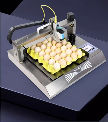 English Languages Smart Automatic Egg Inkjet Printer for Logo Bar Code and Expiry Date