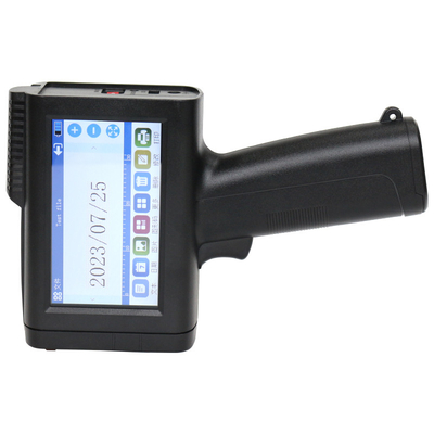 CE Portable Expire Date Batch Coding Machine Handheld Inkjet Printer Gun with One Black Ink Cartridge