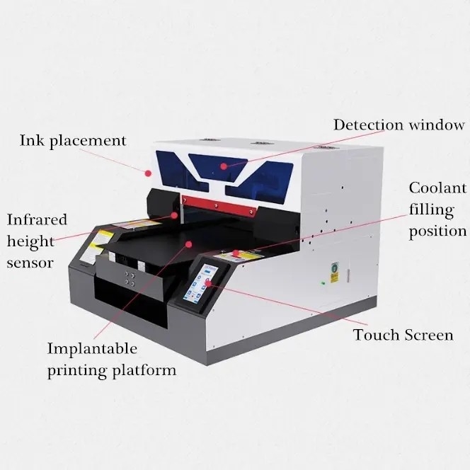 Customized A3-19 Automatic Flatbed LED UV Inkjet Printer for Smart Phone Case ID Card