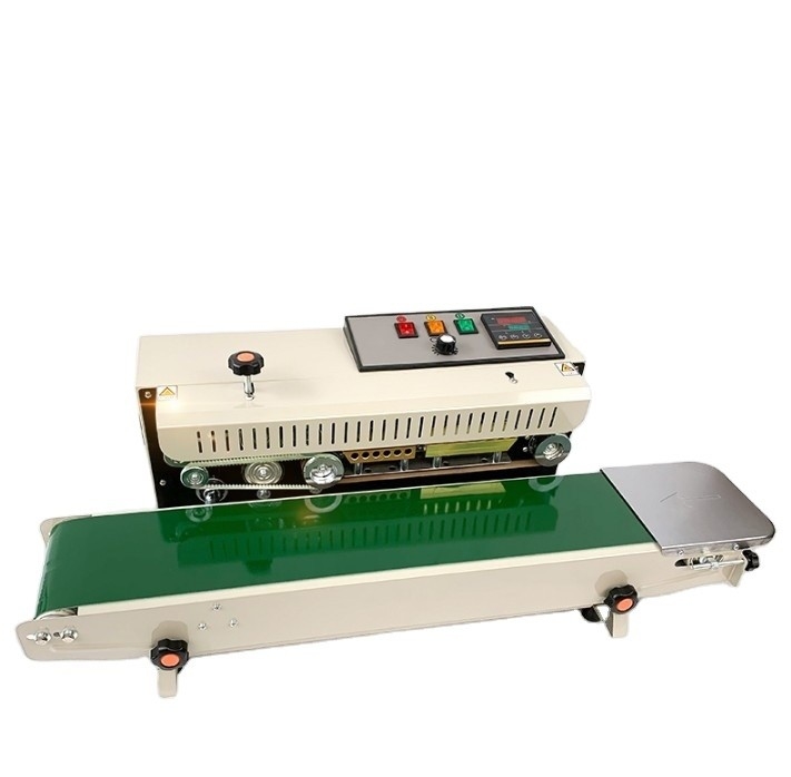 Film Packaging Band Sealer with Horizontal Solid Ink Coding Sealing Speed 0-12m/min