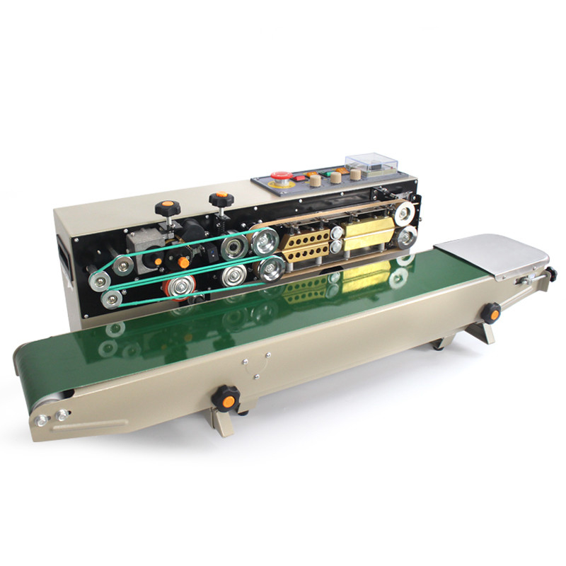 220V/110V Aluminum Plastic Bag Heat Sealing Machine with Continuous Solid Ink Date Print