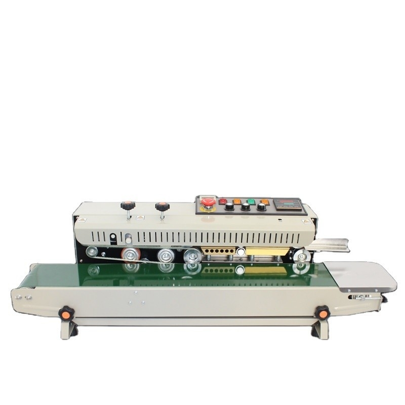 Horizontal Continuous Band Sealing Machine with Iron Gear and 0-300C Temperature Range