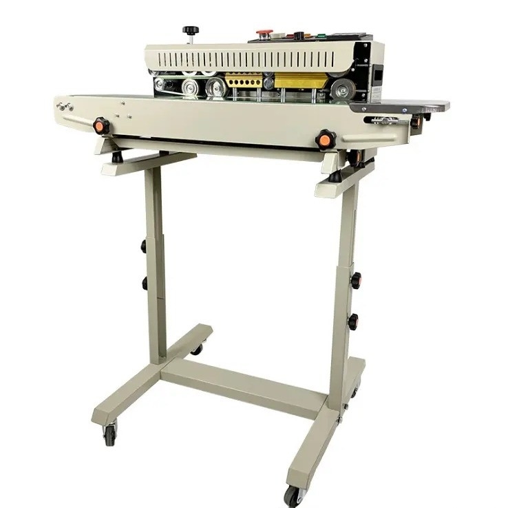 Vertical Floor Standing Sealing Band Sealer Machine For Plastic Bag Max Speed 12m/min