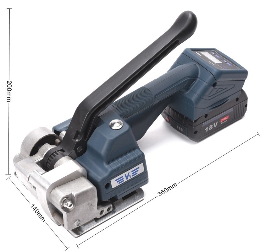 2A Capacity Handled Plastic Electric Strapping Banding Machine For 13-16mm PP/PET Strap