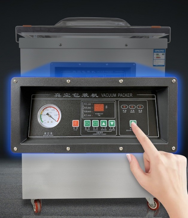Vertical Vacuum Sealer for Fruits Rice Meat and Fish Commercial Grade Stainless Steel
