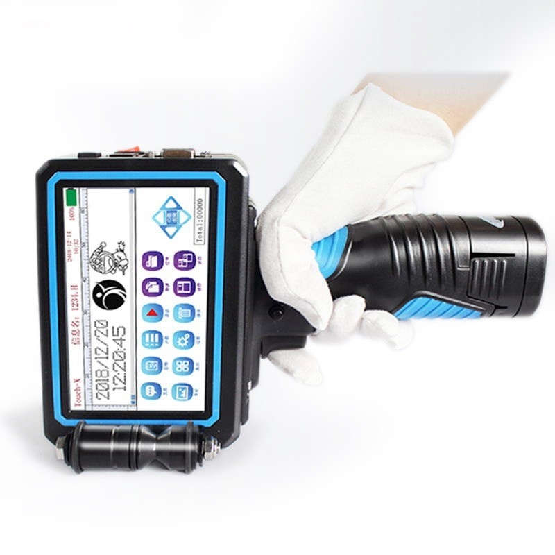 Portable Handheld Inkjet Printer for Barcode QR Glass Bottle Expiry Batch Date Code
