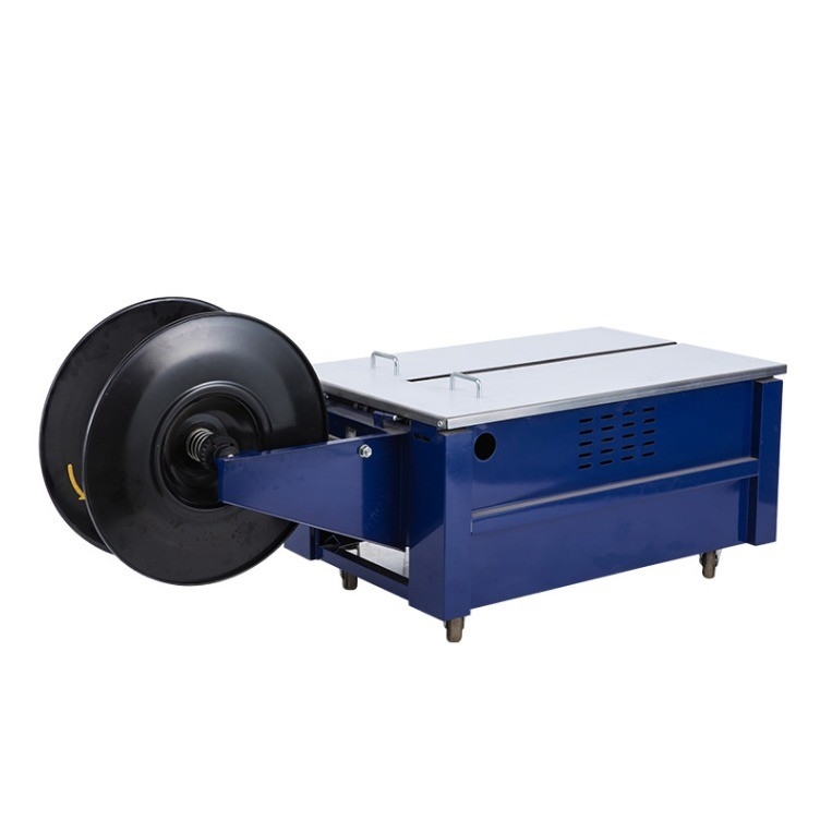 Electric Single Motor Low Table PP Strapping Machine with Belt Tabletop to Benefit